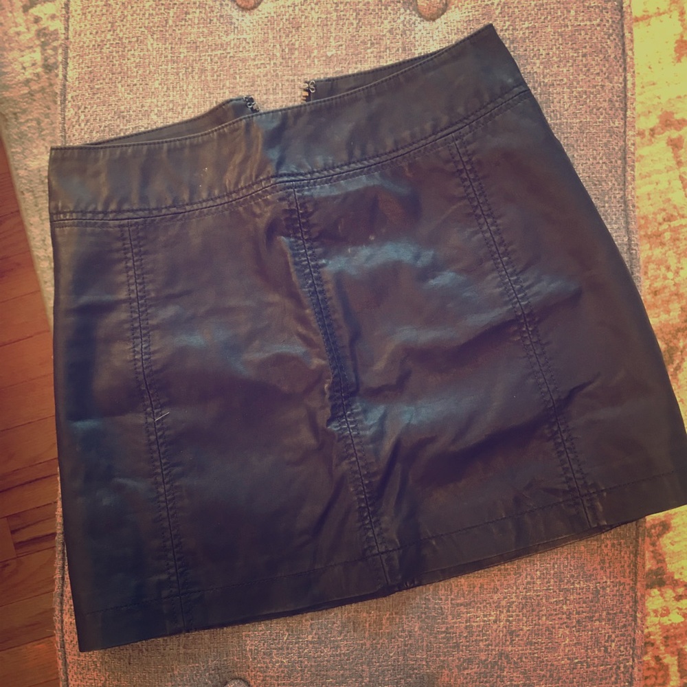 NWT Free People Vegan Leather Mini Skirt